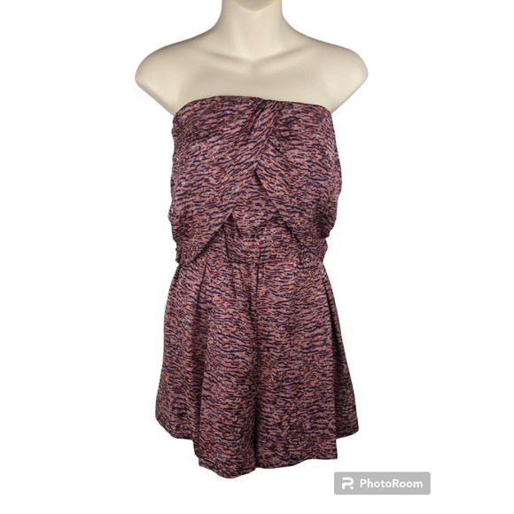 Elizabeth and James Pants - Elizabeth And James Emma Romper Silk Pink Strapless M 8